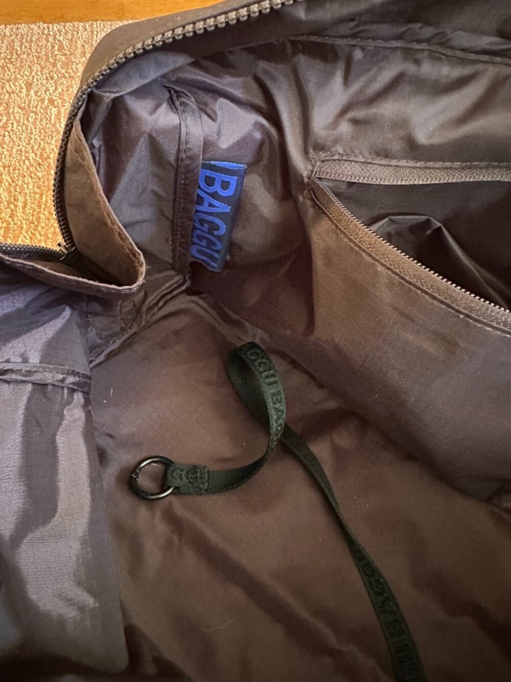 BAGGU Nylon Bowler Bag in Chocolate Plum - Picture 8 of 9